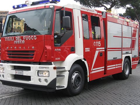 Italian Fire Truck with siren (Vigili Del Fuoco)