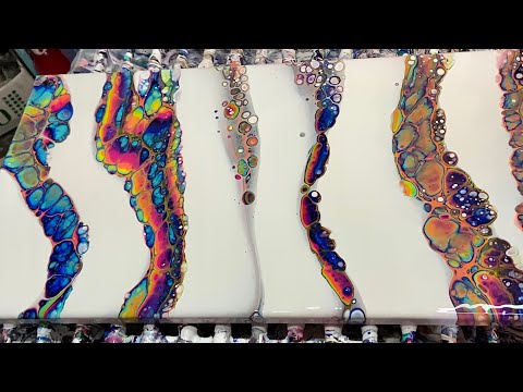 Amazing! Acrylic Pouring using a FUNNEL! Fluid Art with silicone oil!