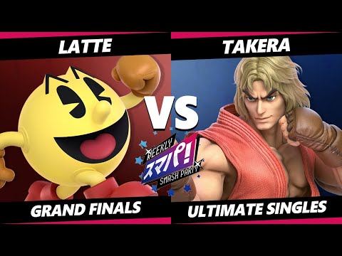 Sumapa 95 GRAND FINALS - takera (Ken) Vs. Latte (Pac-Man) Smash Ultimate - SSBU