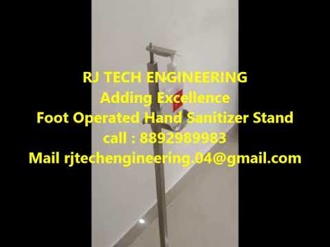 Stainless Steel Foot Operated Sanitizer Dispenser Stand