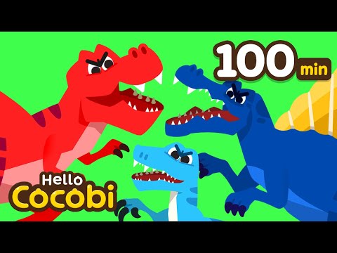 🦖Tyrannosaurus Rex and More🦖Compilation | Spinosaurus, Brachiosaurus | Kids Songs | Hello Cocobi