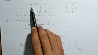 Generator Matrix to generate codewords in Linear Block Code