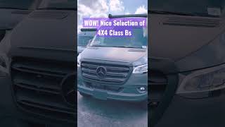WOW! Look at all the 4X4 Class B Motorhomes! #winnebago #rv #rvlife  #storytelleroverland