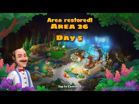 Gardenscapes | Area 26 Day 5 | Area Restored ✅️ | Gardenscapes Story