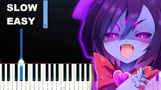 Undertale - Spider Dance (SLOW EASY PIANO TUTORIAL)