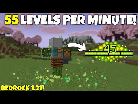 Minecraft NEW XP Farm in Bedrock Edition 1.21 (MCPE/Xbox/PS4/Nintendo Switch/Windows10)