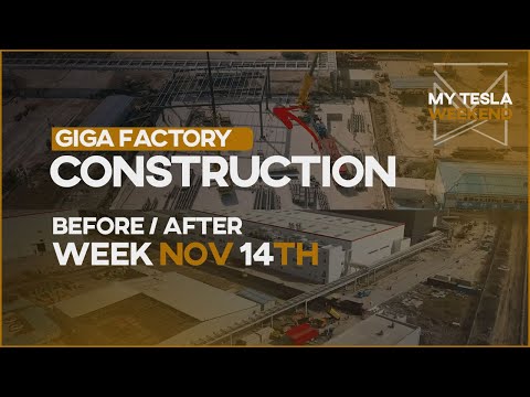 Tesla GigaFactories before & after weekly progress for the 2nd week of November