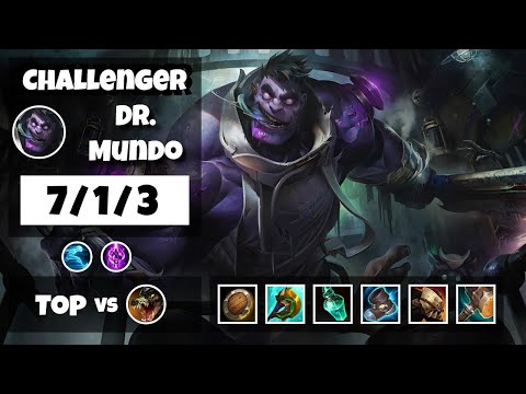 Dr. Mundo vs Renekton OCE Challenger TOP (7/1/3) - v11.12