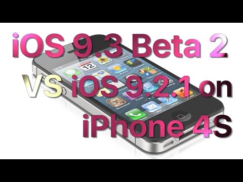 iPhone 4S iOS 9.2.1 vs iOS 9.3 Beta 2 / Public Beta 2 Build 13E5191d Speed Comparison