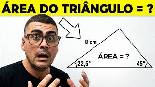 SEM O TRAÇADO AUXILIAR VOCÊ NÃO CALCULA A ÁREA DESSE TRIÂNGULO
