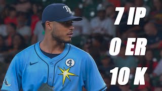 Taj Bradley Strikes Out 10 vs Astros