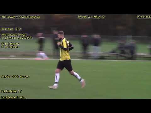 KS Żupawa 1-2 Wisan Skopanie (1-2 Wierzgacz Paweł) 26.10.2025 / Klasa "A"