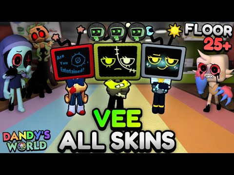 ALL VEE SKINS RUN (FLOOR 25+) | DANDY'S WORLD
