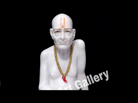 White Swami Samarth Marble Statue