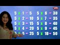 Table of 5 in English | 5 Table | Multiplication Tables in English | Learning Video | Pebbles Rhymes