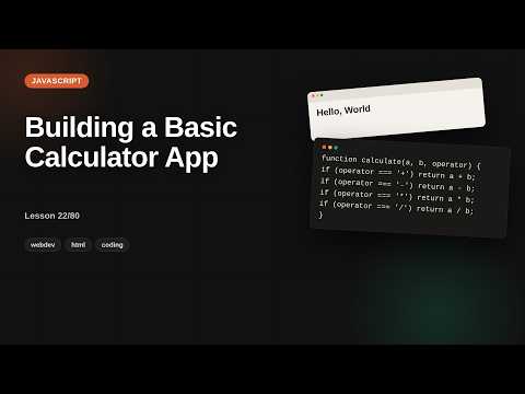 Building A Basic Calculator App Javascript Tutorial For Beginners