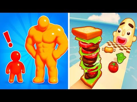 TAll Man Run VS Sandwich Runner 🥪🥯 All New max update mobile Tiktok gameplay 