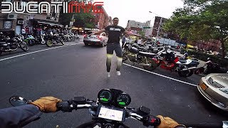 Midtown to Downtown NYC - MOTORCYCLE SPLITTING MANHATTAN v492