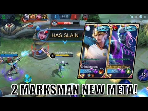 2 MARKSMAN NEW META WITH TOP 1 SUPREME CLINT ERLINDANG PLAYS | TOP 1 GLOBAL PRANK 🤣 | MLBB