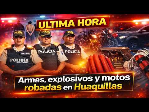 Última Hora, armas, explosivos y motos robadas en Huaquillas