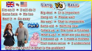 Part 3 Normal English VS America Slang 🇬🇧Vs🇺🇸 | British English Vs American English Phrases…