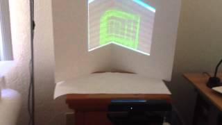 Floating 3D cube with two kinects and a projector