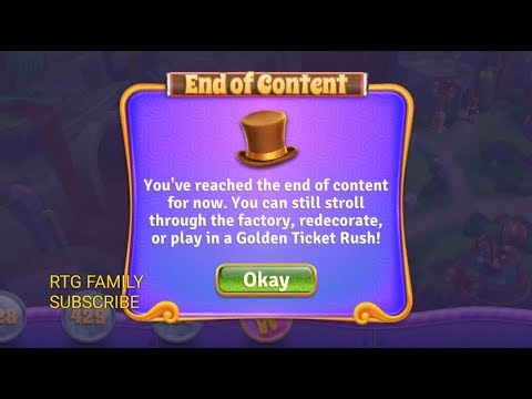 NEW Zynga wonka chocolate match 3 game level 35