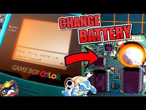 HOW TO CHANGE BATTERY - Gameboy games (Pokemon) FIX : The file data is destroyed