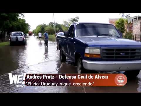 Andrés Protz - Defensa Civil de Alvear  -  "El río Uruguay sigue creciendo"