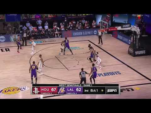 NBA | LeBron James CHASE DOWN BLOCK on Russell Westbrook Plus AND 1 | Game 1 | HOU vs LAL