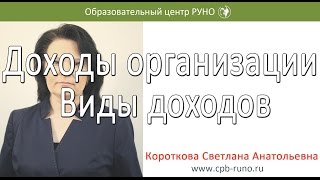Доходы организации. Виды доходов