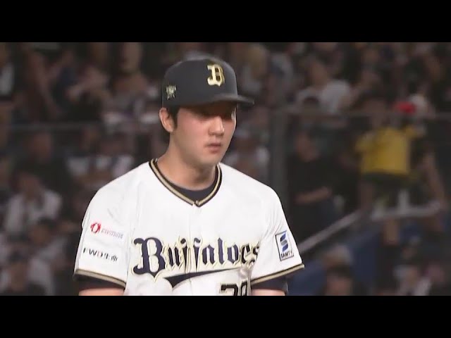 【6回裏】最後は高めの直球で空振り三振!! バファローズ・田嶋大樹 ピンチを凌ぎ6回無失点の好投!!  2024年8月12日 千葉ロッテマリーンズ 対 オリックス・バファローズ