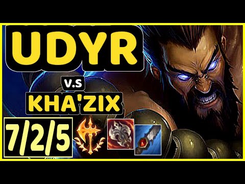 BRANIX (UDYR) vs KHA'ZIX - 7/2/5 KDA JUNGLE GAMEPLAY - EUW Ranked DIAMOND
