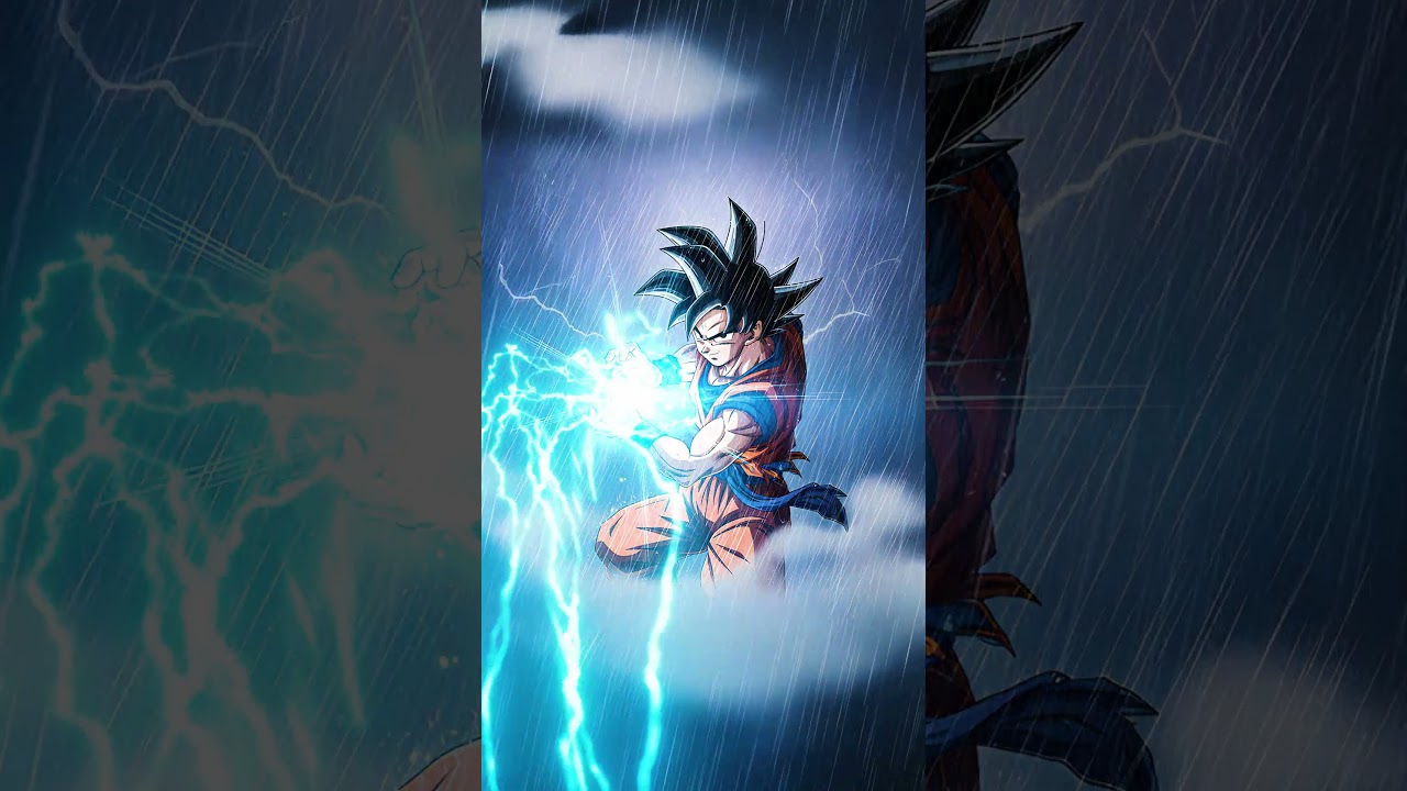 Goku Rainstorm Anime Portrait | 4K Live Wallpaper | TV Screensaver | Dragon Ball TV Wallpaper