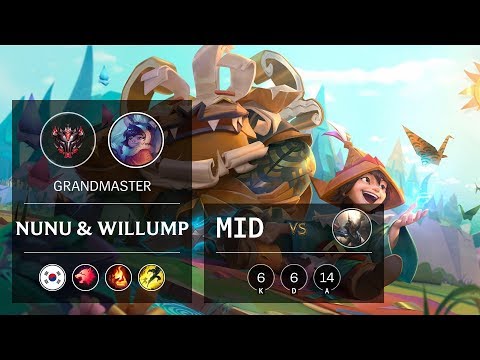Nunu & Willump Mid vs Pantheon - KR Grandmaster Patch 10.2