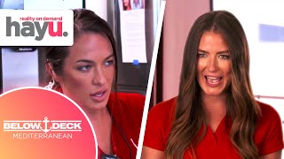 Jess Confronts Aesha Over Touching Rob's Butt | Season 5 | Below Deck Mediterranean