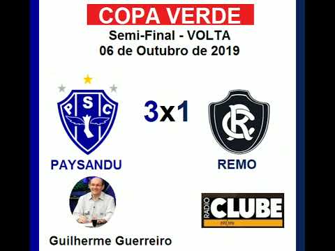 Paysandu 3x1 Remo - Copa Verde 2019 - Narração: Guilherme Guerreiro - Rádio Clube do Pará