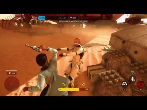 STAR WARS Battlefront Lando Calrissian VS Imperial Stormtroopers On Tatooine Gameplay