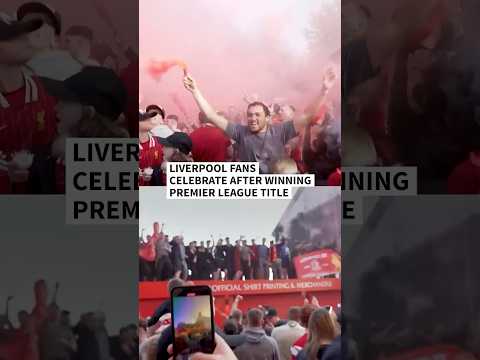 Liverpool fans ecstatic after winning Premier League title | AFP #shorts