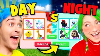 *DAY VS NIGHT* Couples TRADING Challenge! Day Boy VS Night Girl *DREAM PET* TRADES Adopt Me Roblox