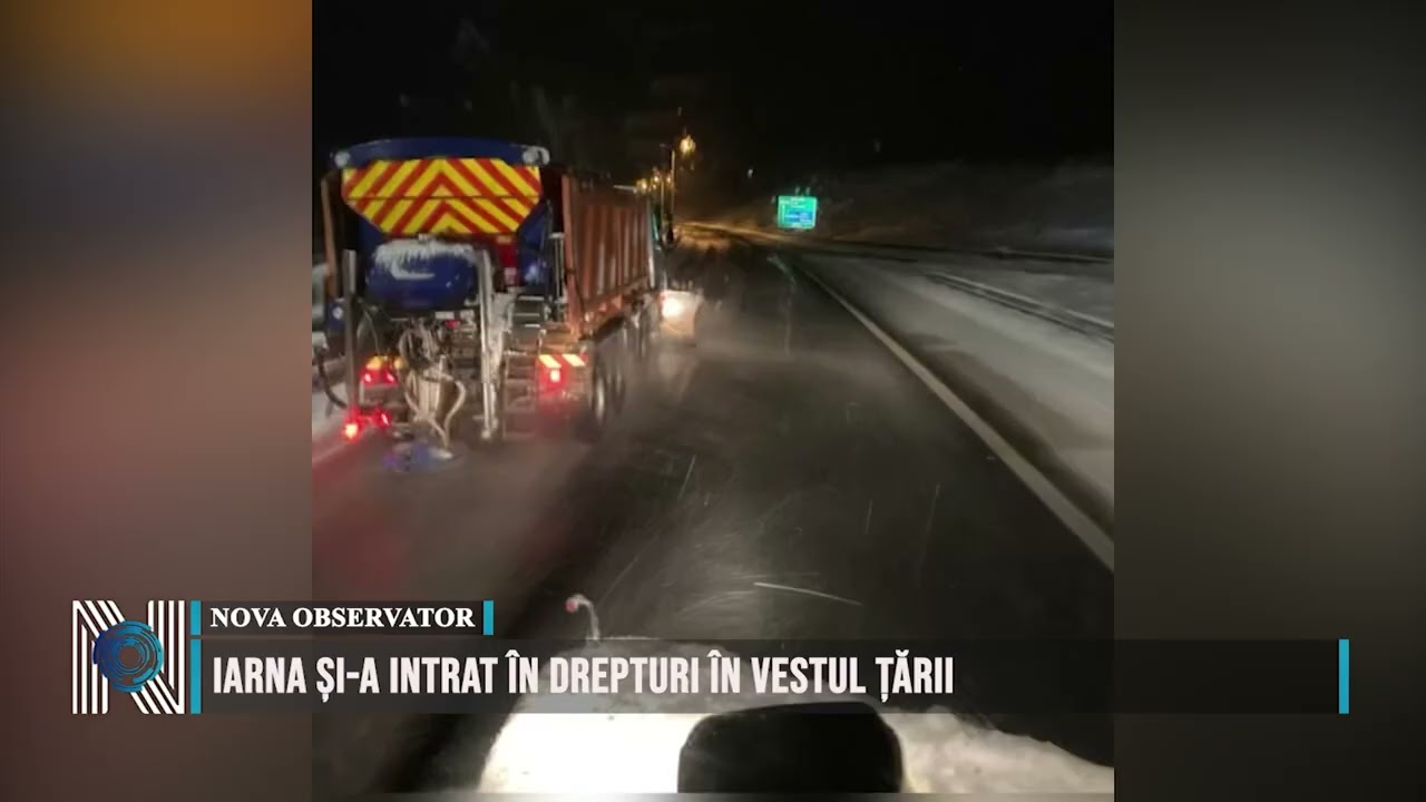 Iarna și-a intrat în drepturi în vestul țării