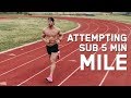 Attempting To Run A Sub 5 Minute Mile At 194 Pounds - 1 Week Out!