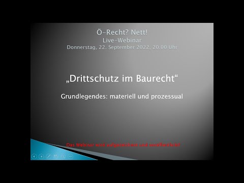 Drittschutz im Baurecht