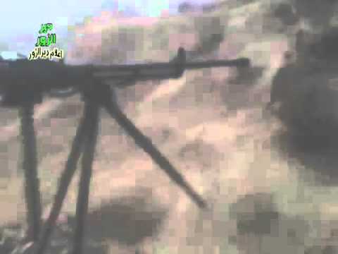 استهداف مطار دير الزور العسكري بواسطة رشاش 12.5 من قبل لواء محمد الفاتح