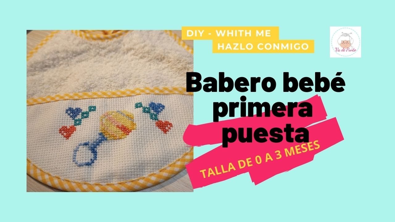 Watch Babero a punto de cruz. Primeras tomas de 0 a 3 meses. #Bebé #Bordados Now Babero a punto de cruz. Primeras tomas de 0 a 3 meses. #Bebé #Bordados