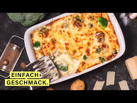 Kartoffel Brokkoli Auflauf, der wohl cremigste überhaupt! 🤤 (mit Bechamelsauce)