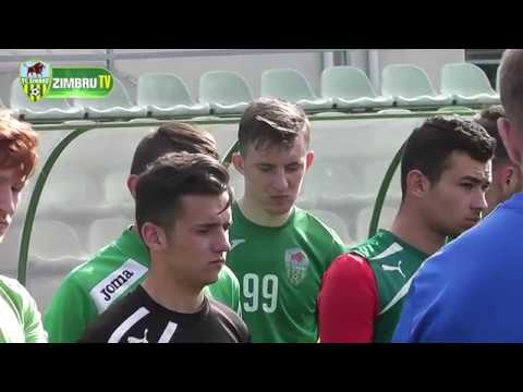 Antrenamentul echipei Zimbru U-19 înainte de meciul cu Sheriff U-19