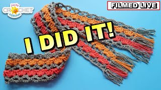 1 Hour Fall Scarf Challenge - Jayda InStitches Crochet Live - July 14, 2025