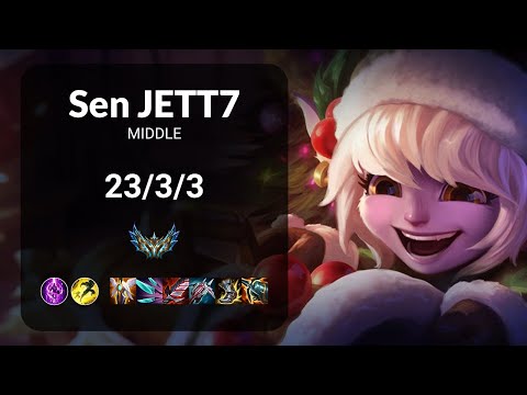Sen Jett7 Tristana vs Jayce MIDDLE - KR CHALLENGER Patch 13.13