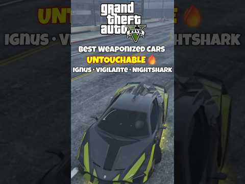 Top 3 Weaponized Cars in GTA 5 Online 🚨 (Weaponized Beasts) #gta5 #gtaonline #gtashorts